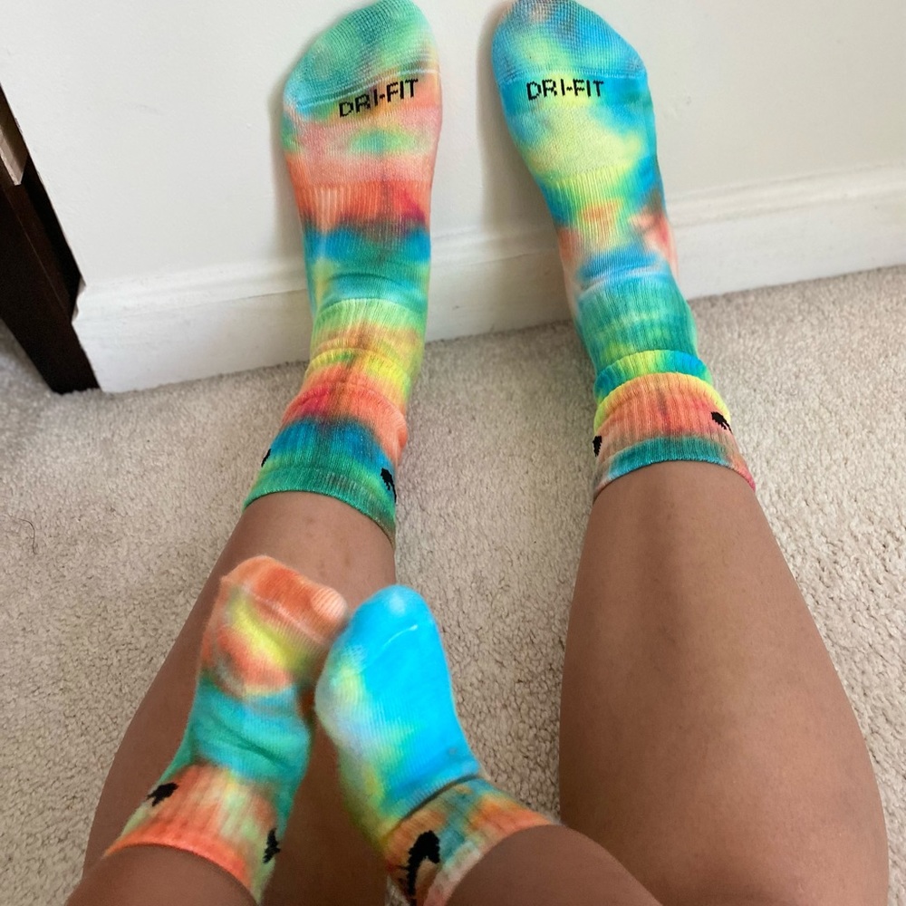 NEW Custom Made Mommy/Daddy & Me Nike Tie Dye Socks